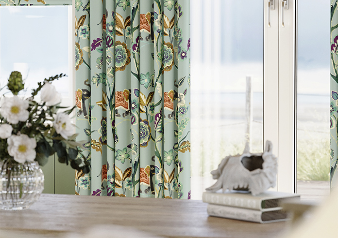 Gujarat, Vintage Blue - Made to Measure Curtain - Image 5